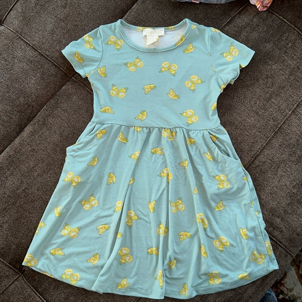 Emma & Elsa Butterfly Knit Dress Size 4